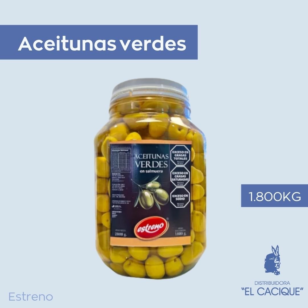 ACEITUNA VERDE  1 ESTRENO X 1.800 Kg Primera.